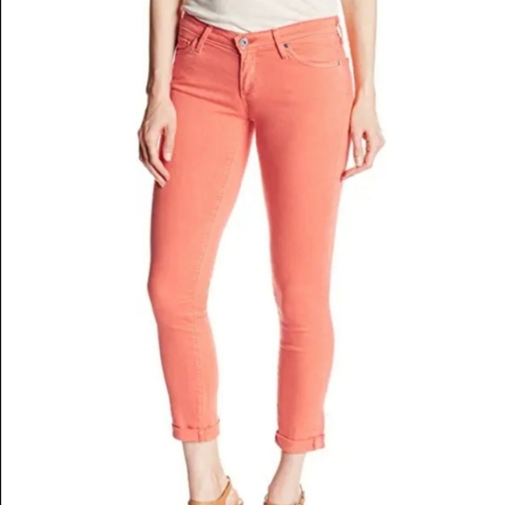 ❤ AG ADRIANO GOLDSCHMIED STILT CIGARETTE ROLLUP JEANS, 2 (26) and 4 (27)